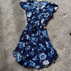 Belted floral dress